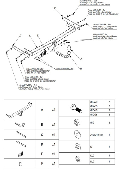 фото Фаркоп Imiola для Volkswagen Passat B6 седан/универсал 2005-2010