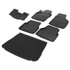 Комплект ковриков салона и багажника Rival для Volkswagen Tiguan I рестайлинг 5-дв. 2011-2017, полиуретан, с крепежом, с перемычкой, 6 шт., K15805001-3