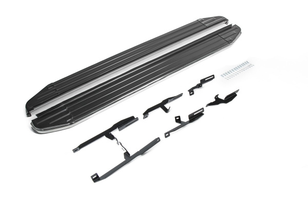 Фото Пороги алюминиевые Rival "Premium" для Suzuki Grand Vitara, 5D 2005-2008-2012-2016