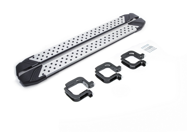 Фото Пороги алюминиевые Rival "Bmw-Style" для Mitsubishi Pajero Sport 2008-2013-2016