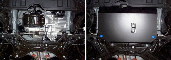 Фото Защита картера и КПП Автоброня для Mitsubishi Colt 2009-