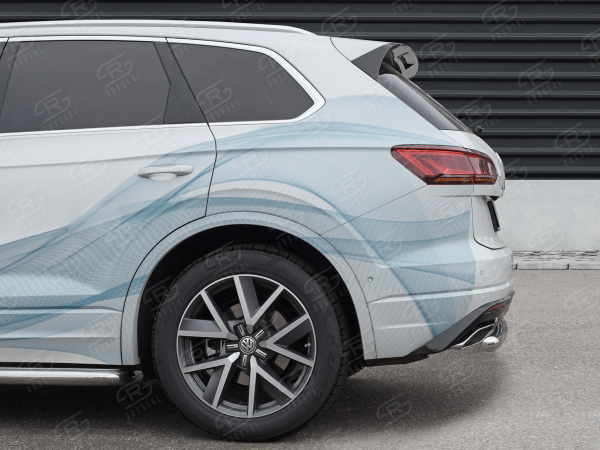 Фото Защита заднего бампера d63 дуга VOLKSWAGEN TOUAREG 2018-
