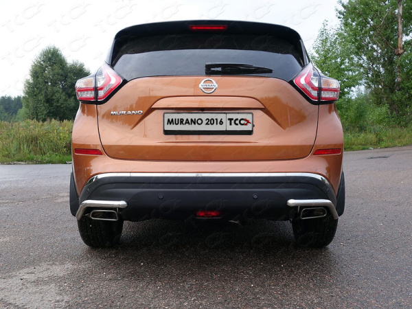 Фото Защита задняя (уголки) 42,4 мм для Nissan Murano 2016-