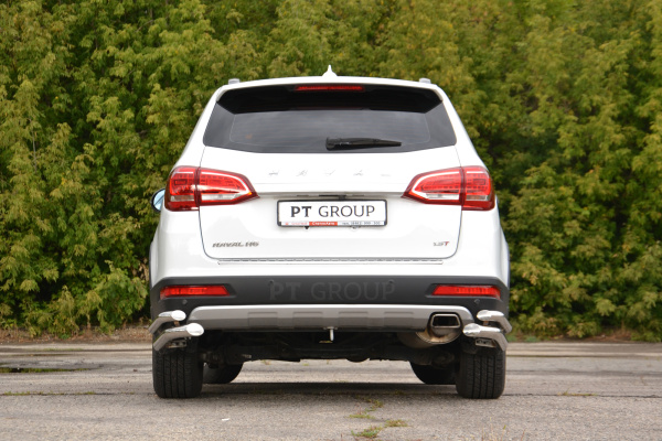 Фото Защита заднего бампера двойная угловая Ø63-51мм (НПС) HAVAL H6 2014-
