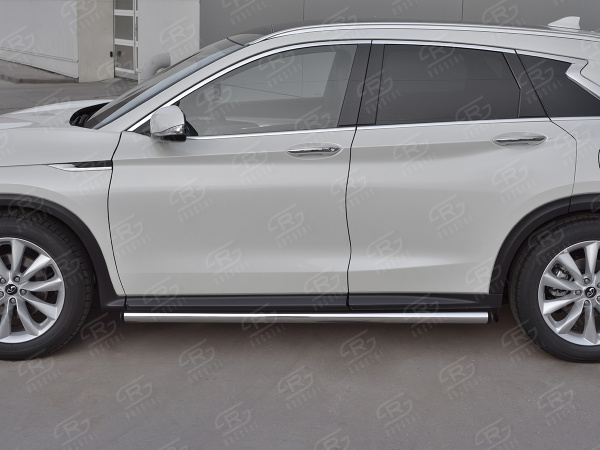 Фото Пороги труба d63 (вариант 2) INFINITI QX50 2018-