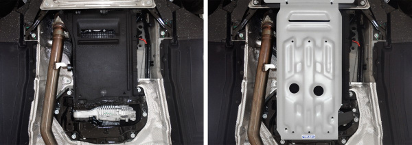 Фото Защита КПП и РК Rival для BMW X5 2010-2013 2013-2018, алюминий 4 мм, с крепежом, 333.0505.1