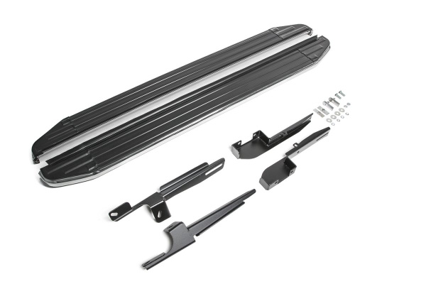 Фото Пороги алюминиевые Rival "Premium" для Chevrolet Niva 2002-2009-