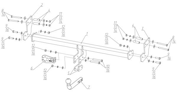 фото Фаркоп BERG для JAC S3 Pro I (2022-)