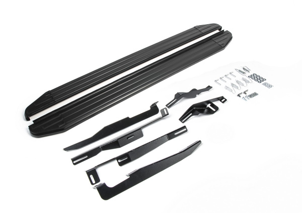 Фото Пороги алюминиевые Rival "Premium-Black" для Opel Mokka 2012-2016