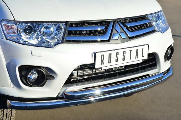 Фото Защита переднего бампера d63 (секции) d63 (дуга) MITSUBISHI Pajero Sport 2013-2015