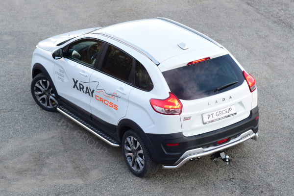 Фото Защита заднего бампера "Волна" Лада Иксрей Кросс d 51 мм