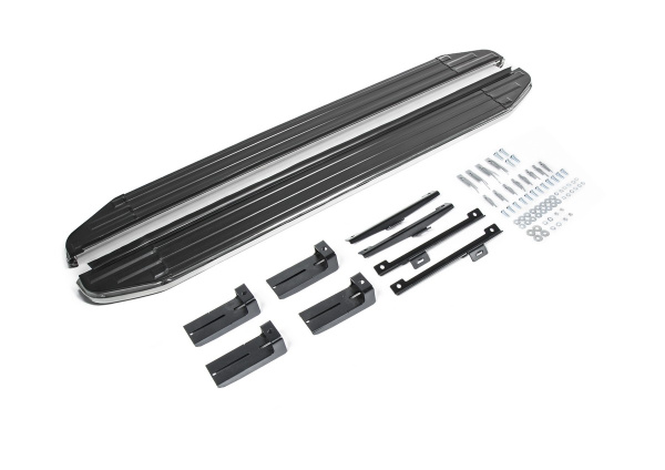 Фото Пороги алюминиевые Rival "Premium" для Volkswagen Tiguan 2017-