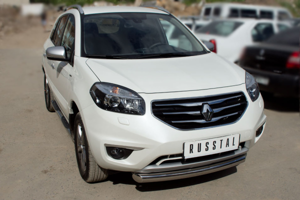 Фото Защита переднего бампера d76 (дуга) RENAULT Koleos 2012-2016