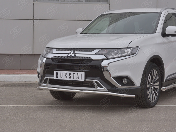 Фото Защита переднего бампера d42 (секции) MITSUBISHI Outlander 2018-
