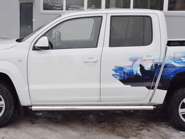 Фото Пороги труба d76 (вариант 2) VOLKSWAGEN AMAROK 2016-