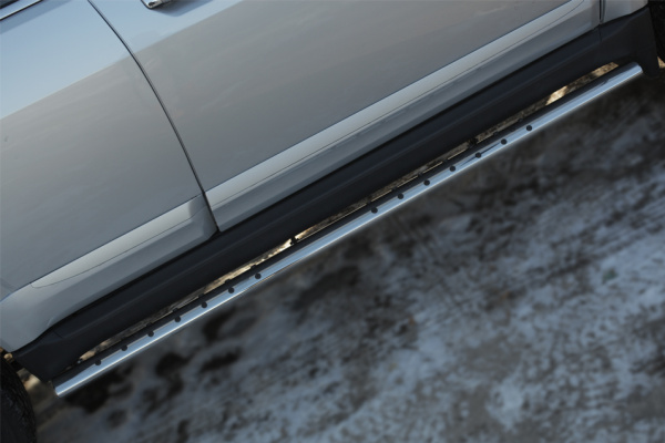 Фото Пороги труба 75х42 овал с проступью GREAT WALL Hover H3 2014-