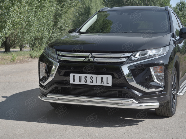 Фото Защита переднего бампера d63 секции-d42 дуга MITSUBISHI ECLIPSE CROSS 2018-