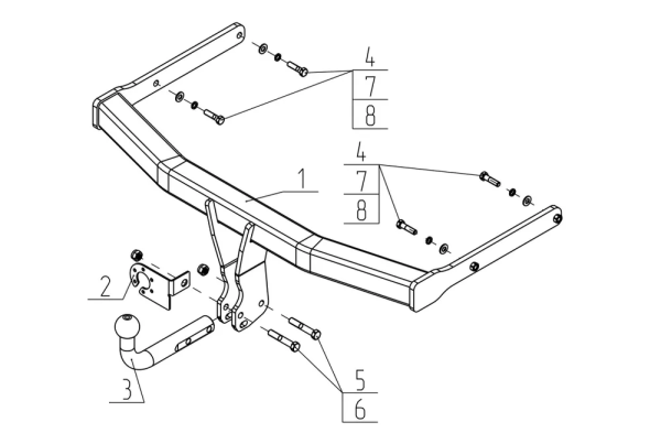 Фаркоп AvtoS для Audi Q5 II (2017-)