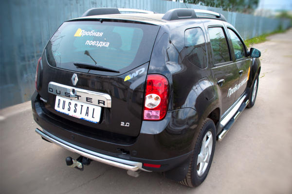 Фото Защита заднего бампера d42 (дуга) RENAULT Duster 4x4 2011-2014