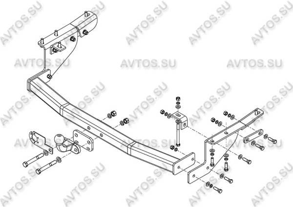 фото Фаркоп AvtoS для Nissan Patrol (2010-)