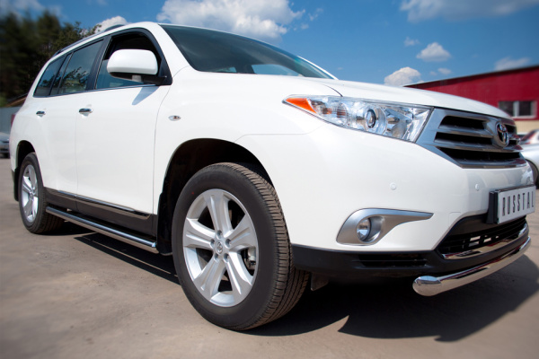 Фото Пороги труба d63 (вариант 3) TOYOTA Highlander 2010-2013