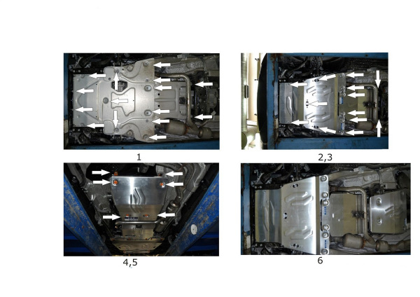 Фото Защита картера Rival для Land Rover Range Rover 2012-2016, алюминий 4 мм, с крепежом, 333.3116.1