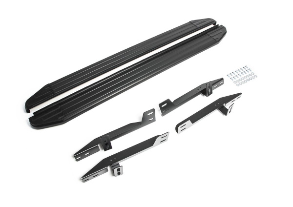 Фото Пороги алюминиевые Rival "Premium-Black" для Honda CR-V 2007-2010-2012