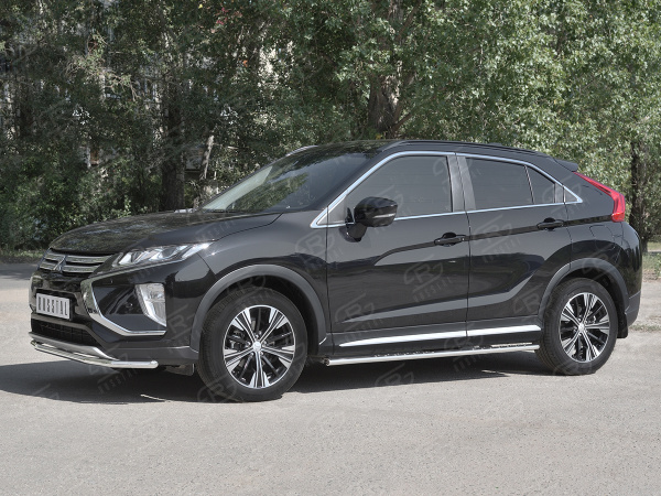 Фото Защита переднего бампера d42 секции MITSUBISHI ECLIPSE CROSS 2018-