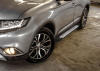 Фото Пороги алюминиевые Rival "Bmw-Style" для Mitsubishi Outlander 2007-2010-2012