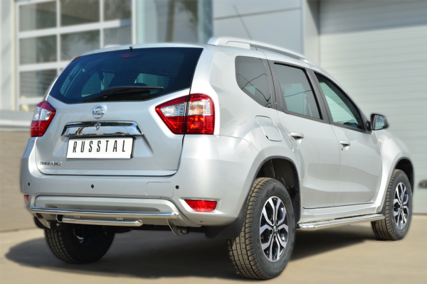 Фото Защита заднего бампера d42 (дуга) d42 (дуга) декор паз NISSAN Terrano 2014-