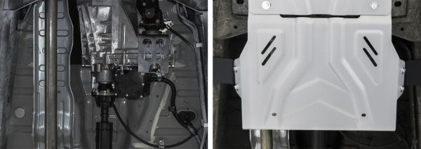 Фото Защита РК Rival для Mitsubishi L200 2015-н.в., алюминий 4 мм, с крепежом, 333.4048.2