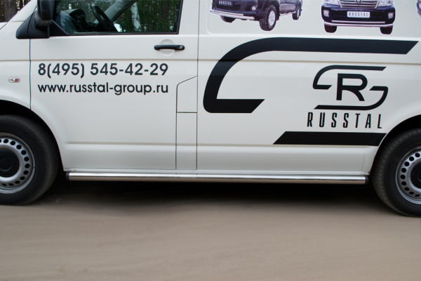 Фото Пороги труба d63 (вариант 2) (левый) VOLKSWAGEN Transporter kasten 2003-2009