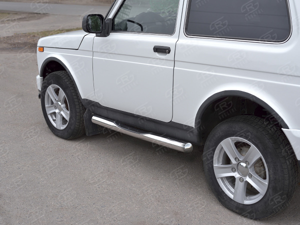 Фото Пороги труба d76 с накладкой (вариант 3) 3дв. LADA 4x4 URBAN 2014-