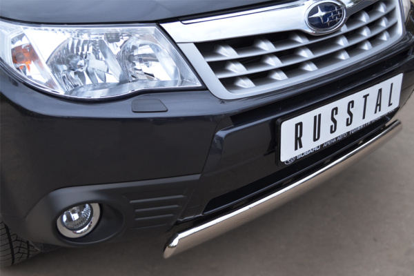Фото Защита переднего бампера d75x42 овал SUBARU Forester 2008-2012