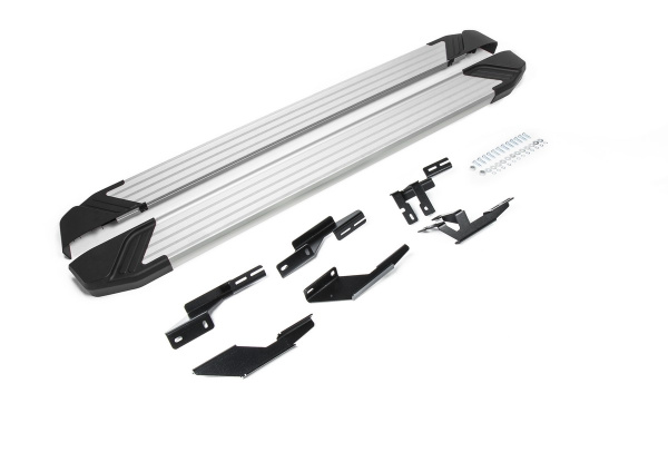 Фото Пороги алюминиевые Rival "Silver" для Lifan MyWay 2017-