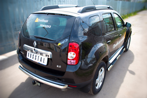 Фото Защита заднего бампера d63 (дуга) RENAULT Duster 4x4 2011-2014