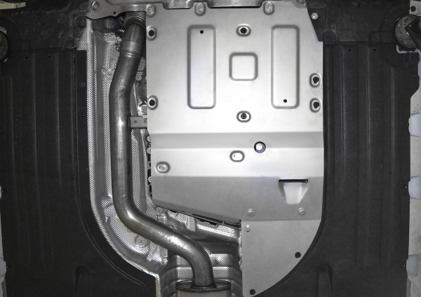 Фото Защита КПП и РК Rival для BMW X5 G05 (30d; 40i; M50d) 2018-н.в., алюминий 4 мм, с крепежом, 333.0534.1