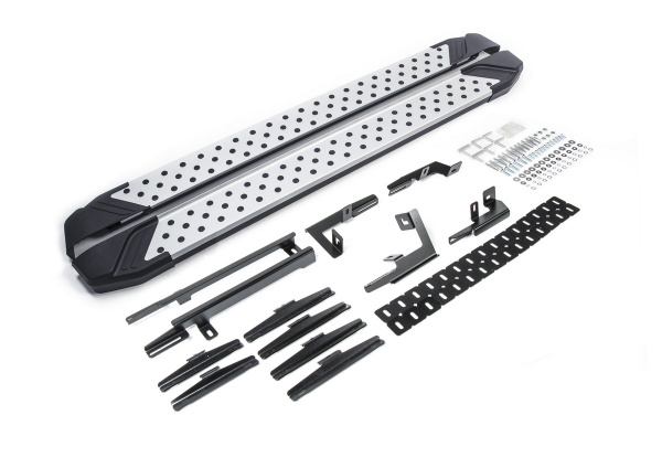 Фото Пороги алюминиевые Rival "Bmw-Style" для Toyota Highlander 2014-2017-