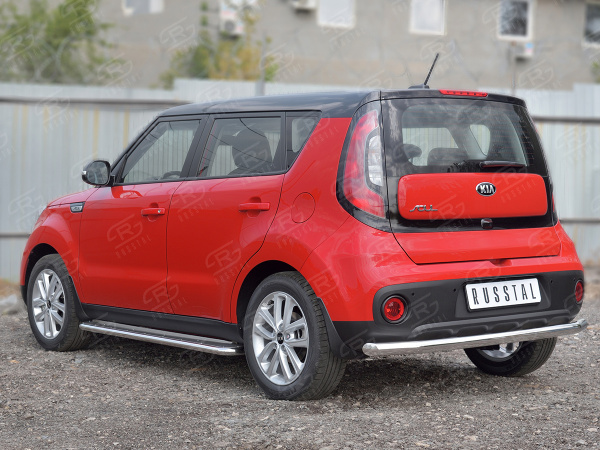 Фото Защита заднего бампера d63 секции KIA SOUL 2017-