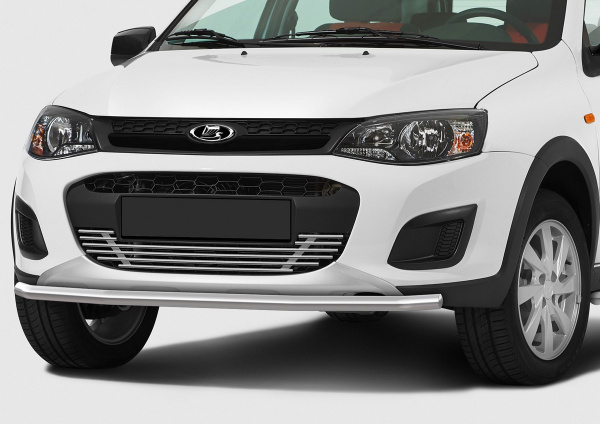 Фото Защита переднего бампера d42 Lada Kalina Cross 2014-