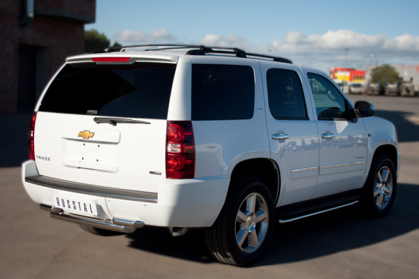 Фото Защита заднего бампера d76/63 CHEVROLET Tahoe 2012-2014
