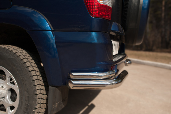 Фото Защита заднего бампера уголки d63 (секции) d42 (секции) UAZ Patriot 2014