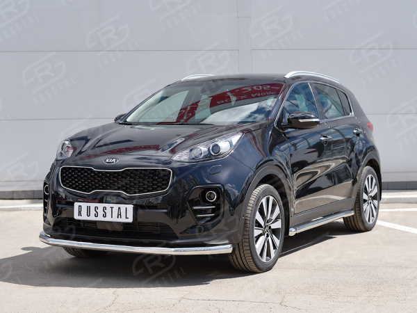 Фото Защита переднего бампера d63 секция KIA SPORTAGE 2016-2018