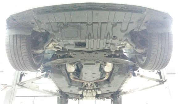 Фото Защита картера двигателя и кпп Infiniti Q50 (2014-) из 2-х частей