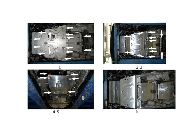 Фото Защита РК Rival для Land Rover Range Rover 2012-2016, алюминий 4 мм, с крепежом, 333.3118.1
