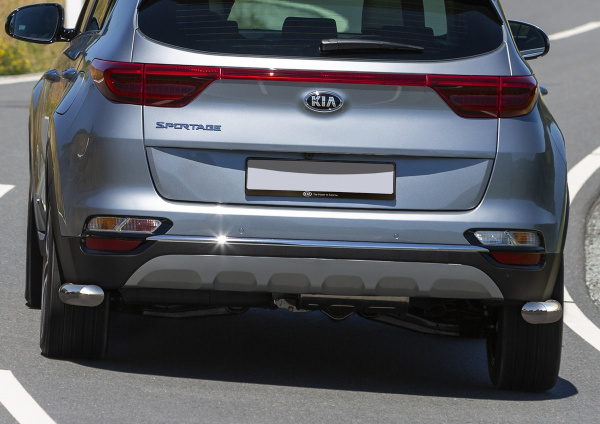 Фото Защита заднего бампера d57 уголки для KIA Sportage 2018-, GT-Line