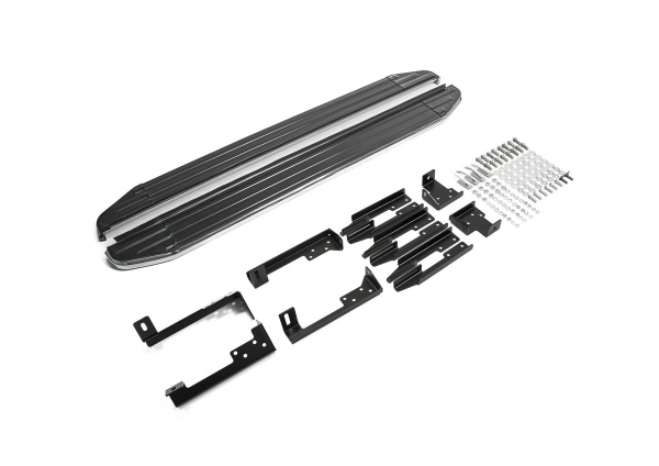 Фото Пороги алюминиевые Rival "Premium" для Lada Largus 2012- / Largus Cross 2014-