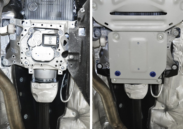 Фото Защита РК Rival для Volkswagen Touareg 4WD 2018-н.в., алюминий 4 мм, с крепежом, 333.5865.1