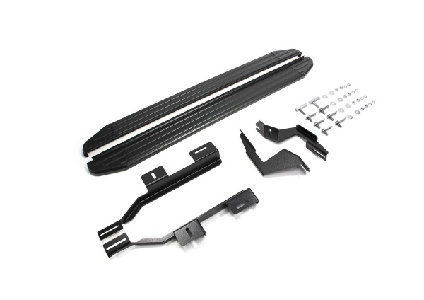 Фото Пороги алюминиевые Rival "Premium-Black" для Land Rover Freelander 2006-2010-2012-2014