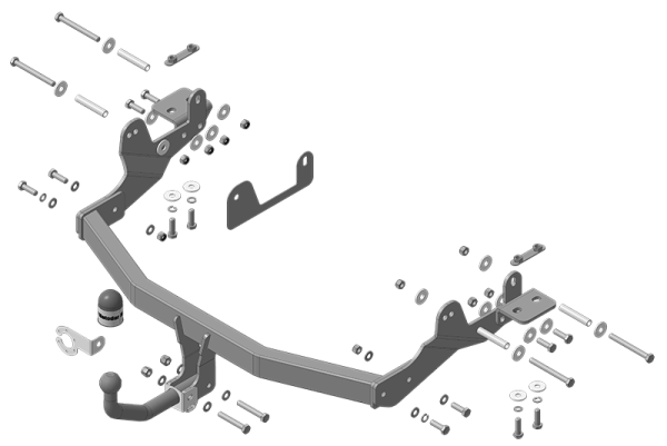 фото Фаркоп Мотодор с оцинкованным шаром на Hyundai H-1/ Starex/ Grand Starex 2008-